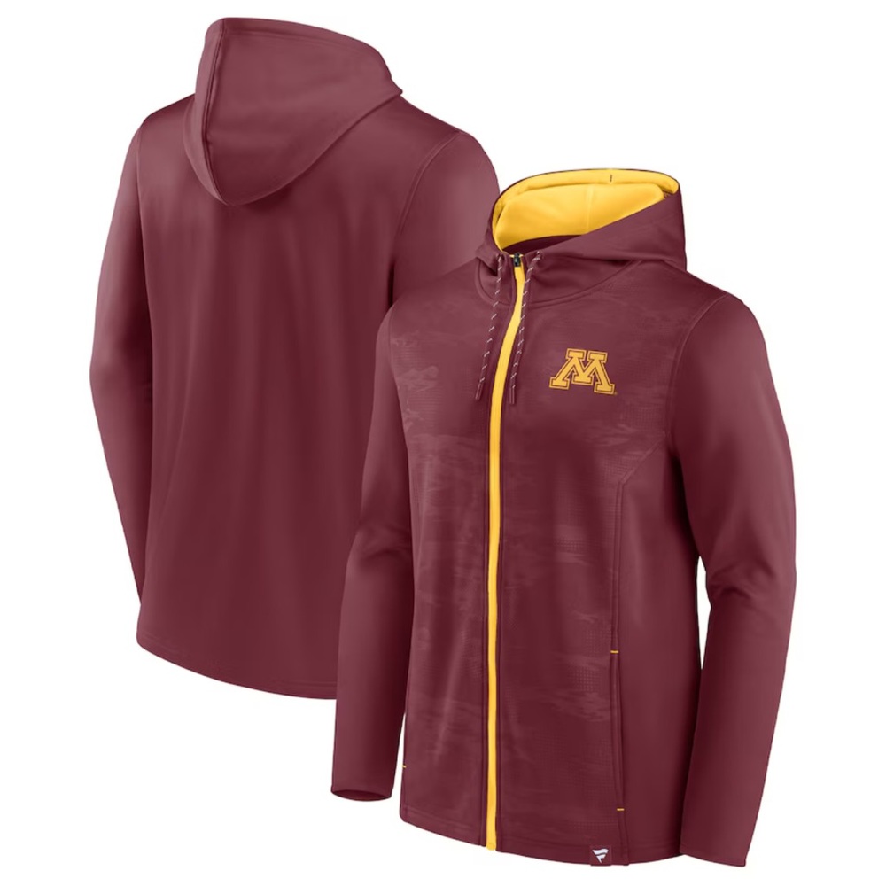 Men’s Fanatics Minnesota Golden Gophers Ball Carrier Full-Zip Hoodie NWOT